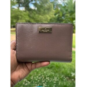 Kate Spade Bifold Womens Small Dusk City Leather Zip Coin Pocket wallet
